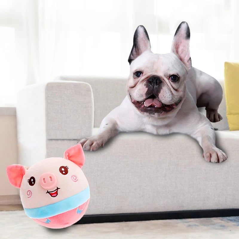 Jouet Interactif Pour Chien - Balle Rebondissante Et Parlante - Peluche Mobile Amusante - Bleu - 10