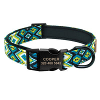 Collier pour chien personnalisable à motifs tribal colorés