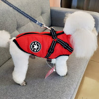 Manteau imperméable coupe-vent pour chien avec harnais intégré