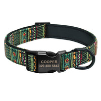 Collier pour chien personnalisable à motifs tribal colorés