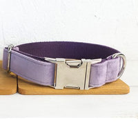 Collier personnalisé pour chien en velours élégant