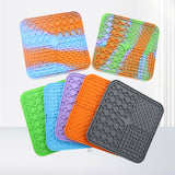 Tapis de léchage multifonction texturé pour chien