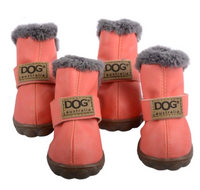 Bottes de neige avec doublure en coton doux pour chien