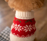 Pull de noël pour chien tricoté