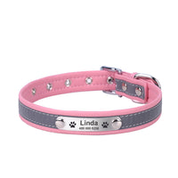 Collier pour chien personnalisable en tissu réfléchissant