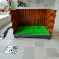 Grande litière pour chien avec tuyau d'évacuation