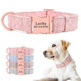 Collier en tissu pour chien personnalisé