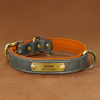 Collier pour chien en cuir personnalisable