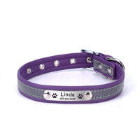 Collier pour chien personnalisable en tissu réfléchissant