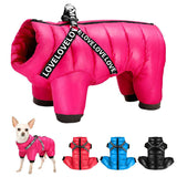 Doudoune harnais imperméable pour chien