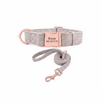 Collier personnalisable avec laisse assortie pour chien