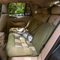 Couchage de voiture à carreaux pour chien