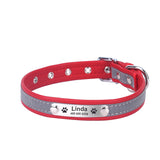 Collier pour chien personnalisable en tissu réfléchissant