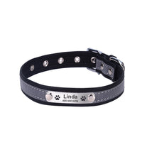 Collier pour chien personnalisable en tissu réfléchissant