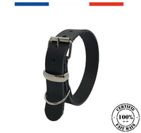 Collier en cuir pour chien artisanal Made in France