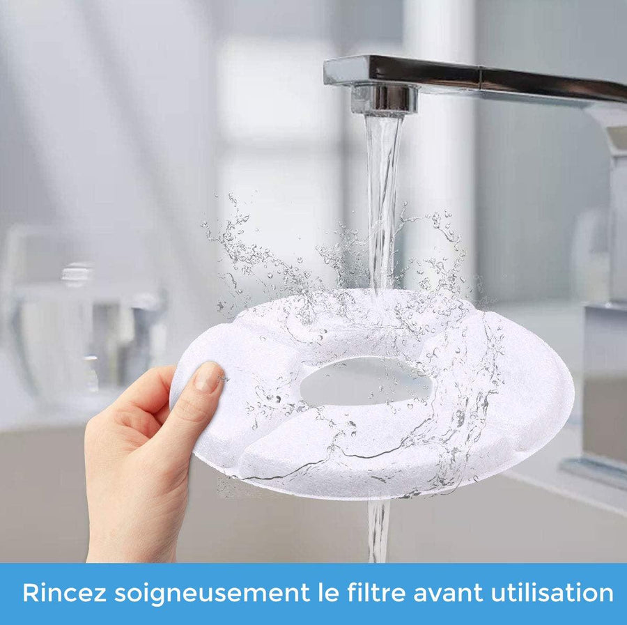 Filtres De Remplacement Pour Fontaine à Eau Pour Animaux - Lot De 8 Filtres Et 8 éponges, Purifie L'eau